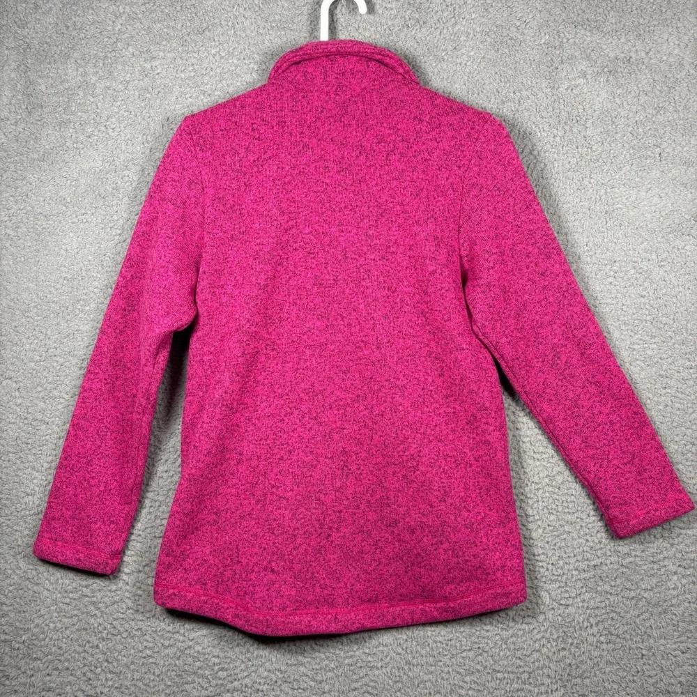 The North Face Jacket Girls XL Pink Crescent Full Zip Sweater Fleece Heathered